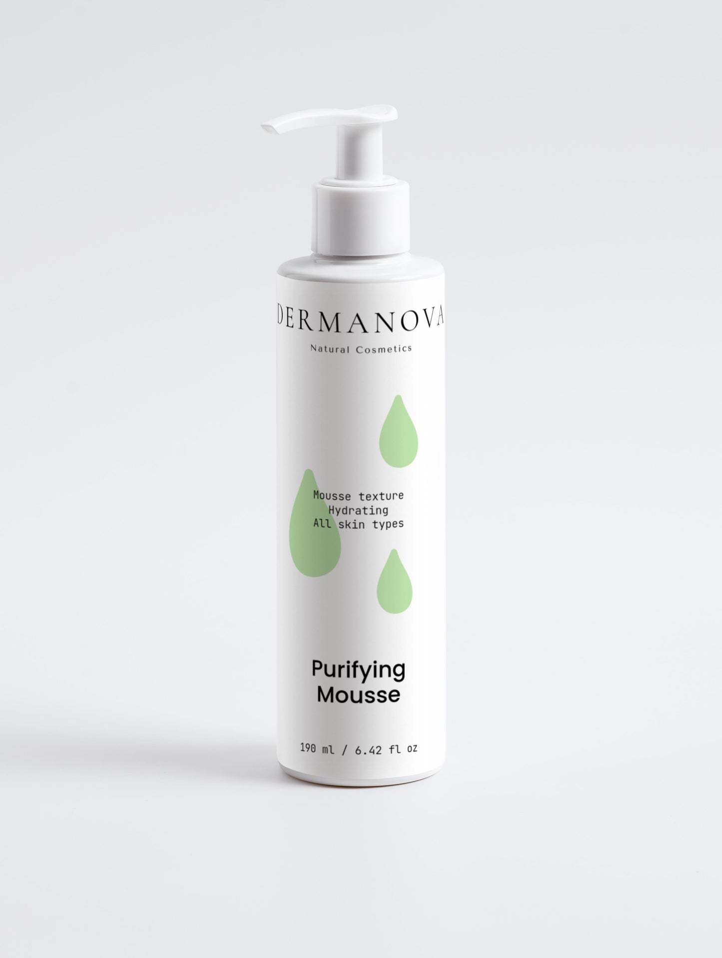 Mousse purifiante visage DERMANOVA – nettoyant doux à l’aloe vera pour tous types de peau