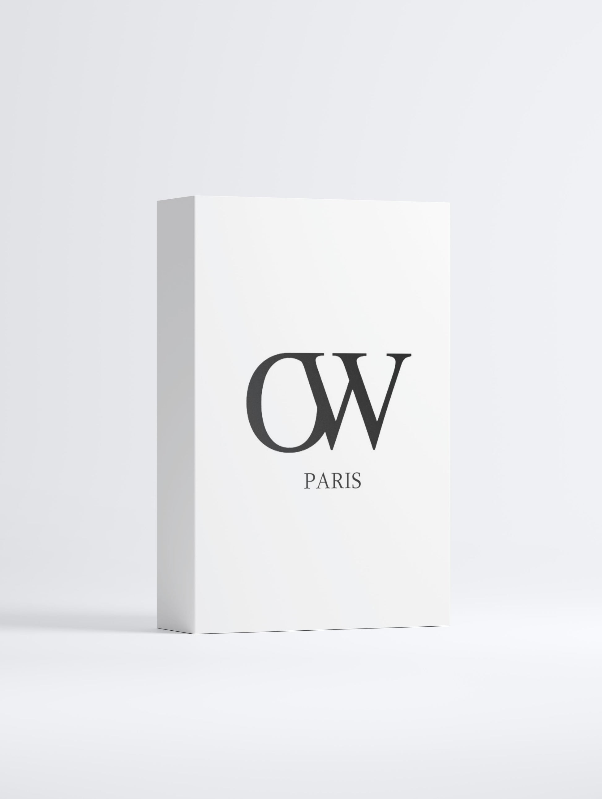 Boîte design OW Paris blanche et noire de la collection