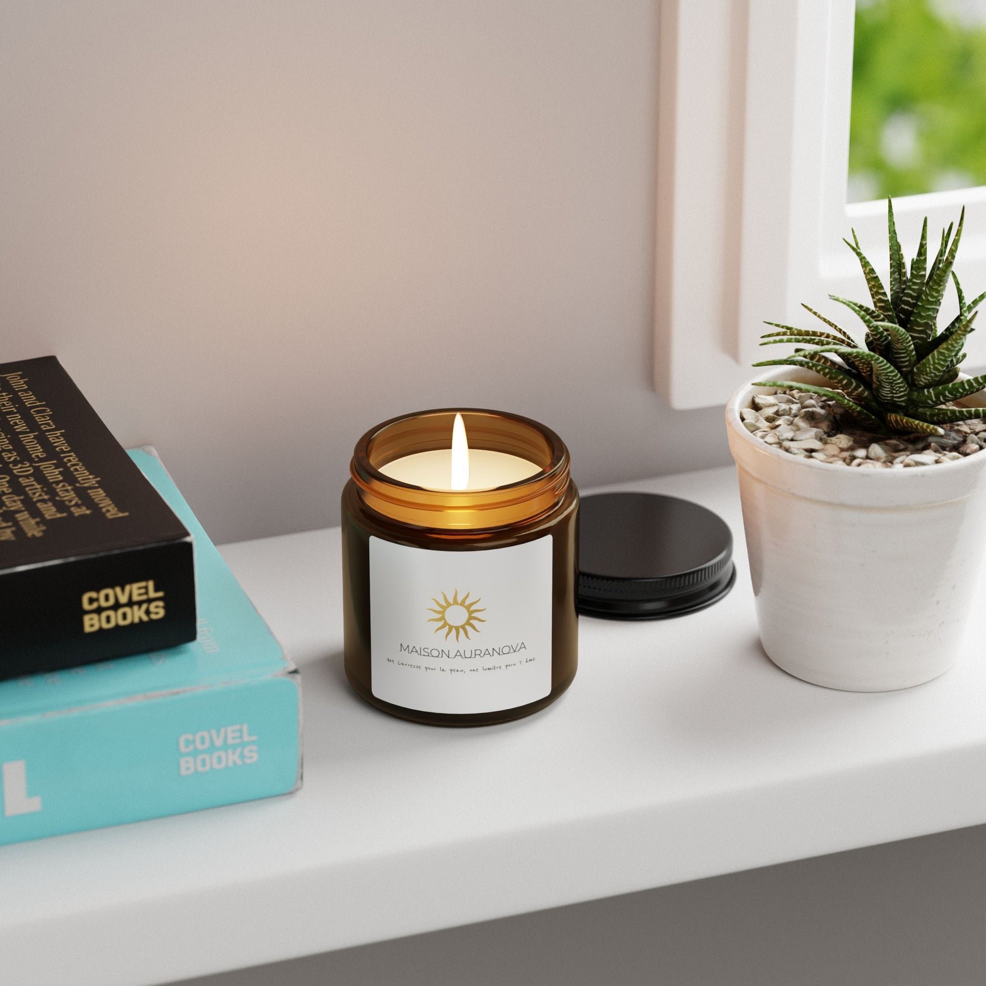 Emballage raffiné de la bougie bien-être – idéale pour les rituels du soir ou de méditation